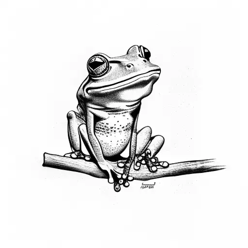 Frog On A Log Fishing