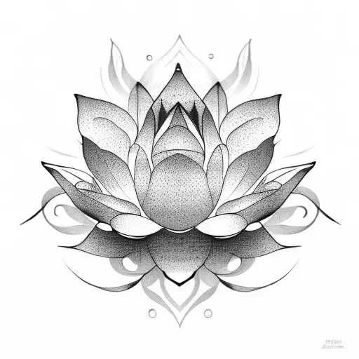 Lotus Flower On The Back