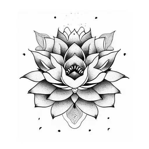 Lotus Flower With Number 9
