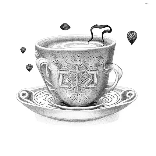 Grogu With Coffee Cup