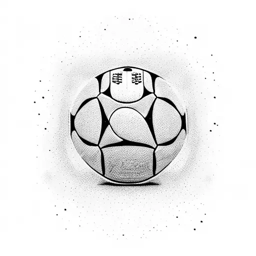 A Dotwork Tattoo Of A Football Pitch With Philosophical Quotes Written In Portuguese Tattoo