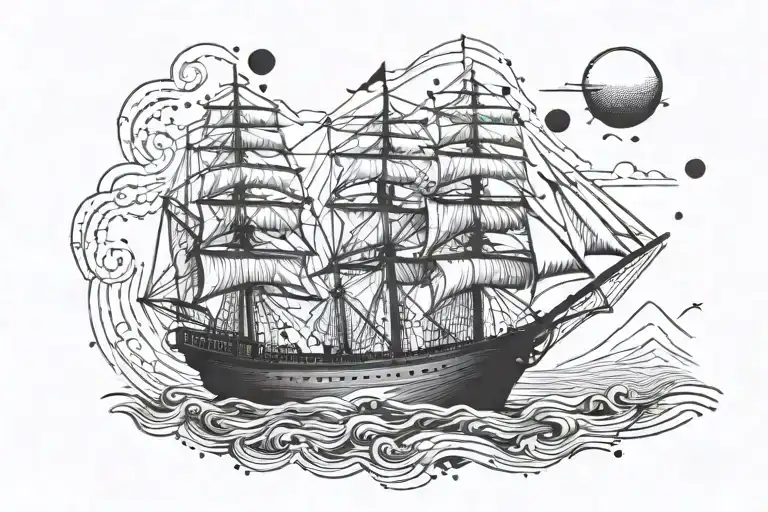 Abstract Ship Sailing