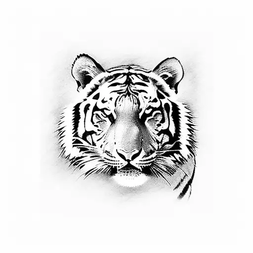 Full Body Tiger Walking Through Bamboo Forest