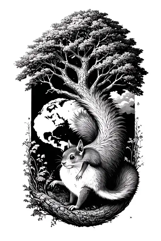 Ratatoskr Running Up The World Tree