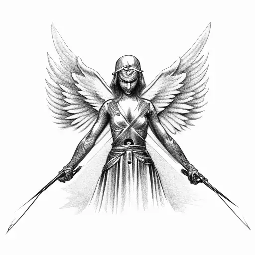 Christian Cross Angel Guns