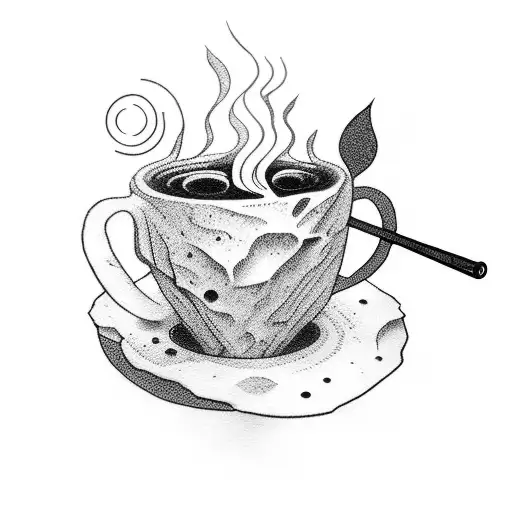 A Coffee Cup Transforming Into A Vinyl Record