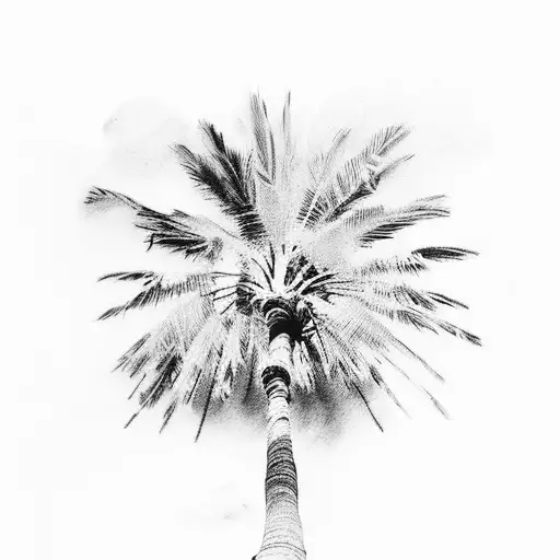 Palm Tree With Breathe In Breathe Out Move On