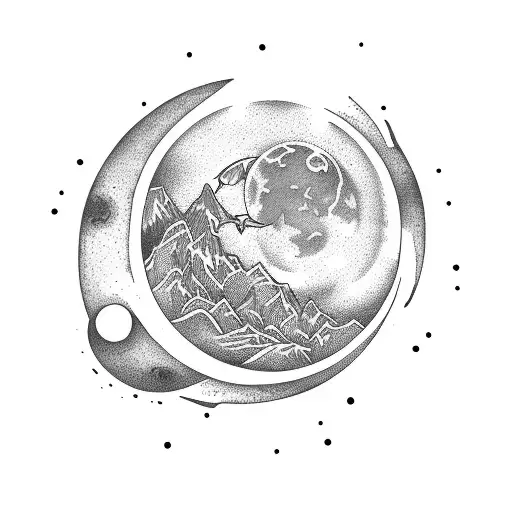 Spirtitual Moon Symbol