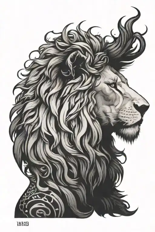 Lion In Profile Hair For Gothic