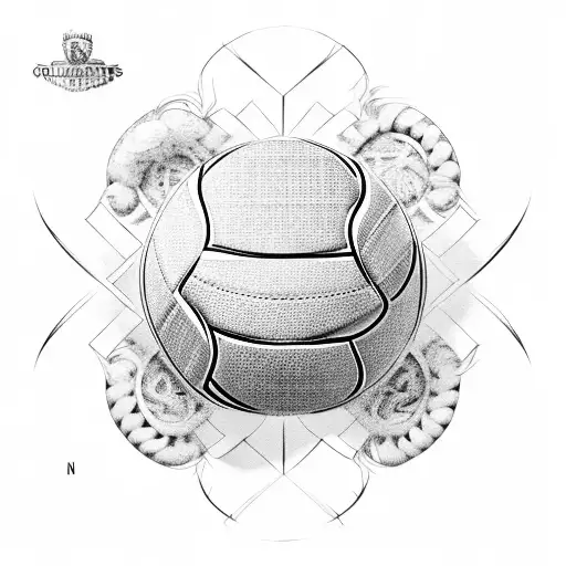 Christian Symbols Incorporated Into A Rugby Ball Design