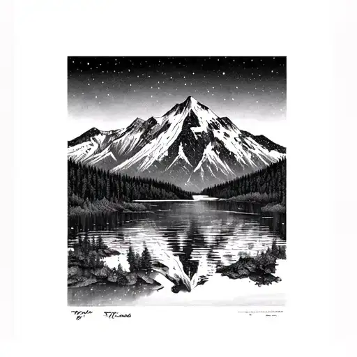 Mountain Range Reflected