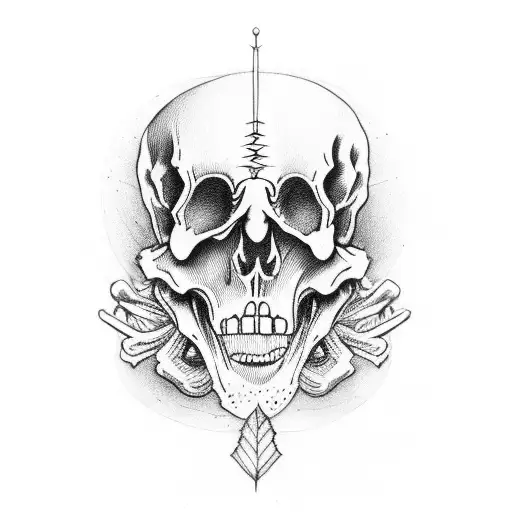 Skeletons Hugging Red And Black