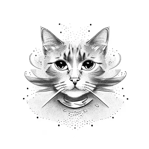 Image Of A Cat Whose Tail Becomes A Month