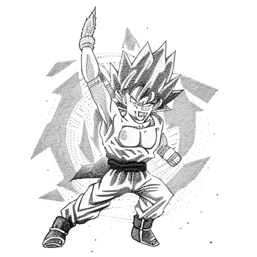 Goku Fighting Patrick Star