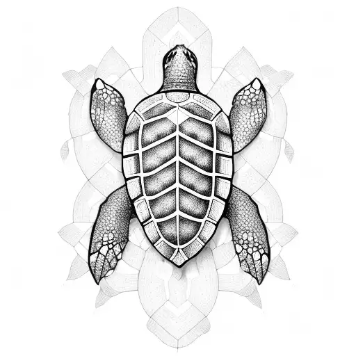 A Turtle Made Up Of Intricate Architectural Details