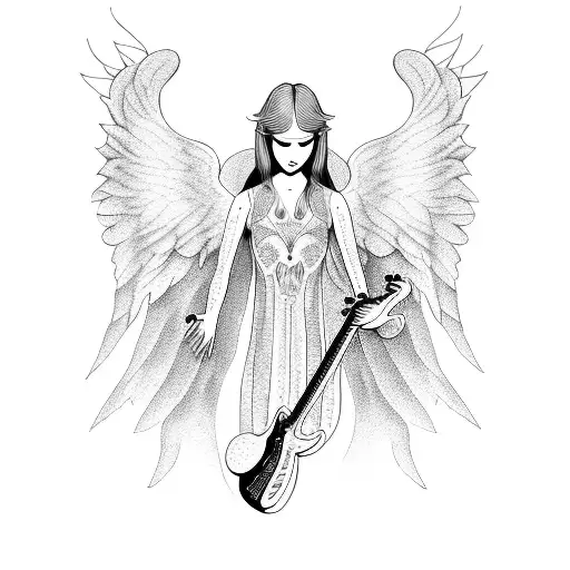 Angel With Electric Guitar