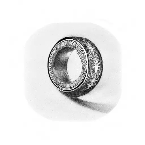 Wedding Ring With Roman Numeral 25