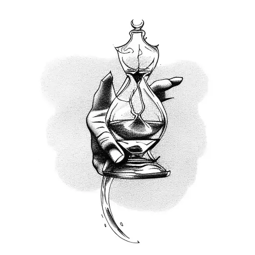 Two Hands Holding A Hourglass