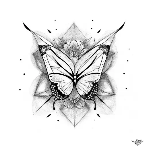 Night Butterfly And Moon