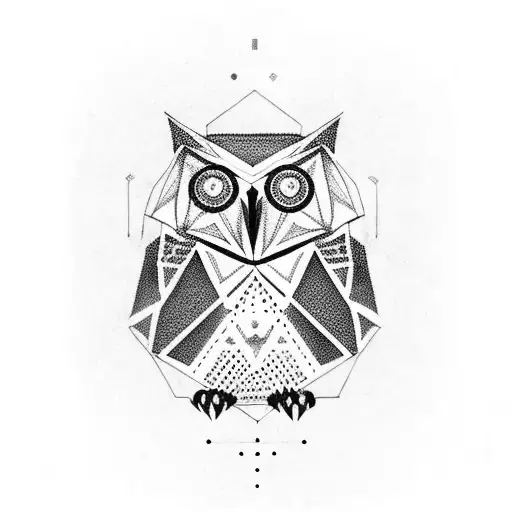 Design A Geometric Owl Representing The Strength To Overcome