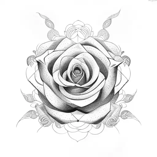 Rose Inside A Chinese Knot