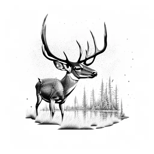 Fishing Lure With A Mule Deer Silhouette