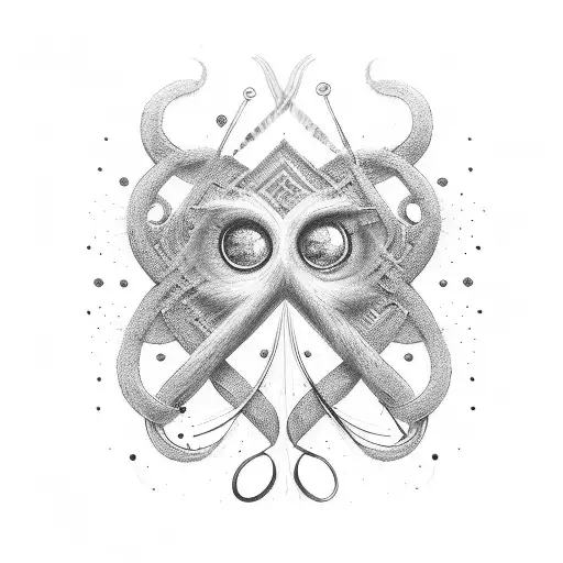 A Semicolon Mixed With The Infinity Sign With A Thin Line Piercing It