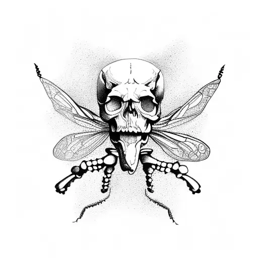 Insect With Bones Anda Skull
