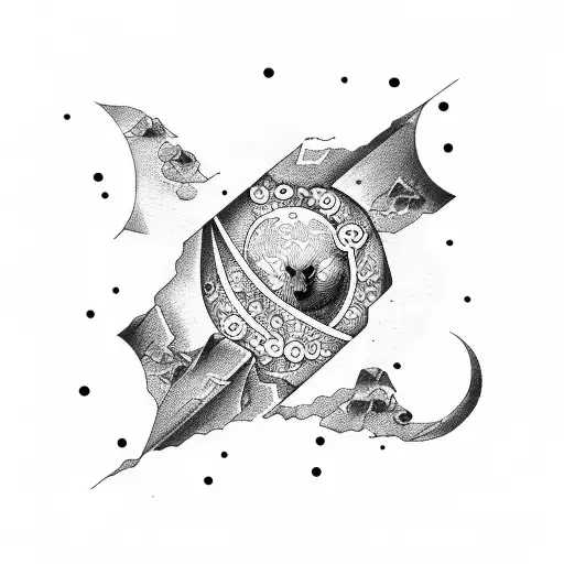 Combination Of Goth Moon And Letter A