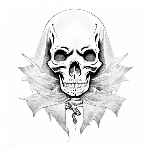 A Cloak Wrapped Around A Skeleton