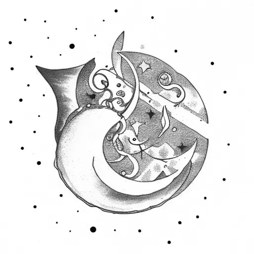 Crescent Moon And Stars