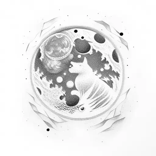 Letter A Surface In The Middle Of The Moon