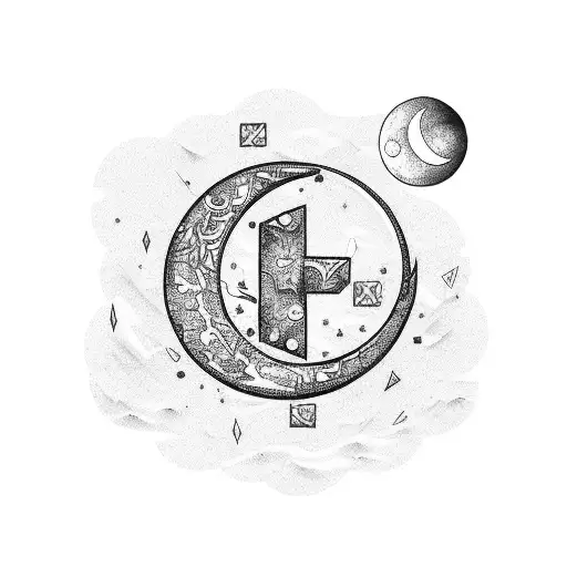 Moon And Letter A Mix