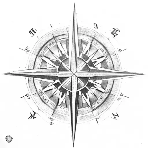 Cross Lion Compass