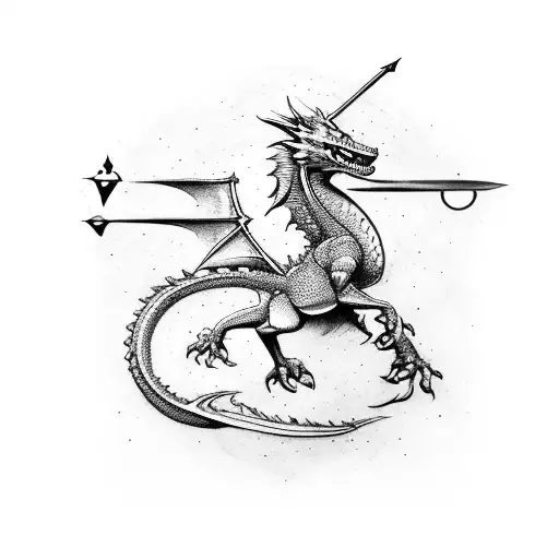 Sagittarius Whith Dragon