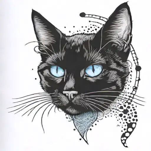 Black Cat With Blue Eyes