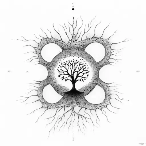 Tree Of Life With Galaxy And Black Hole