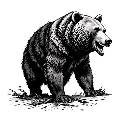 Nordic Bear Symbol Of Courage Rage War