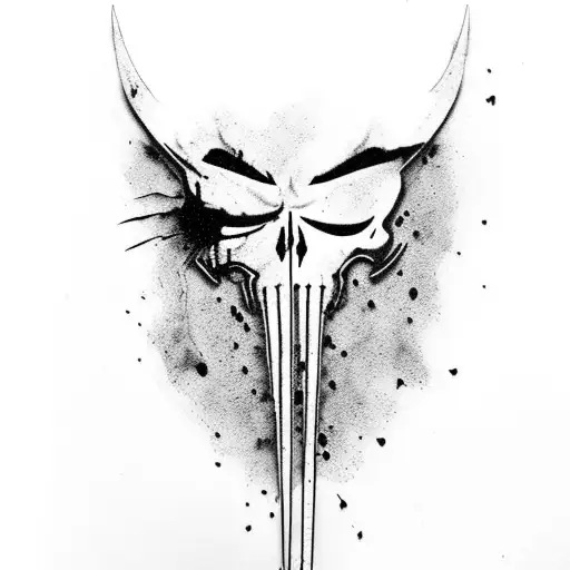 Punisher Skull With Ravens