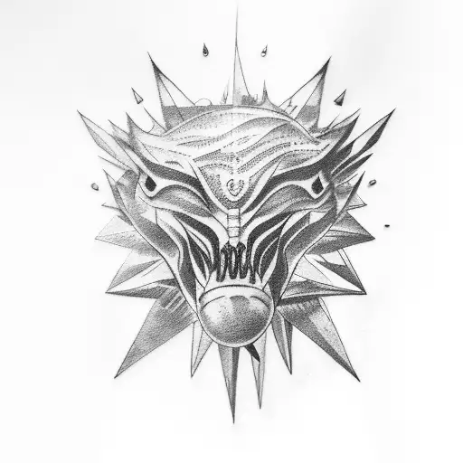 Somthing Like Black Spiky Hand But On Bicep And Shoulder Area