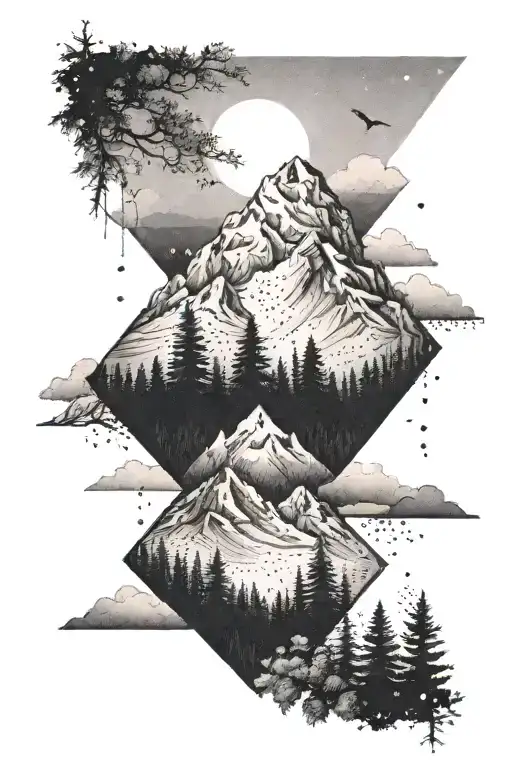 Mountains With Forest Landscape