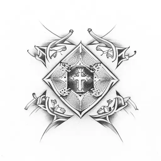 Dice With Heart And Cross