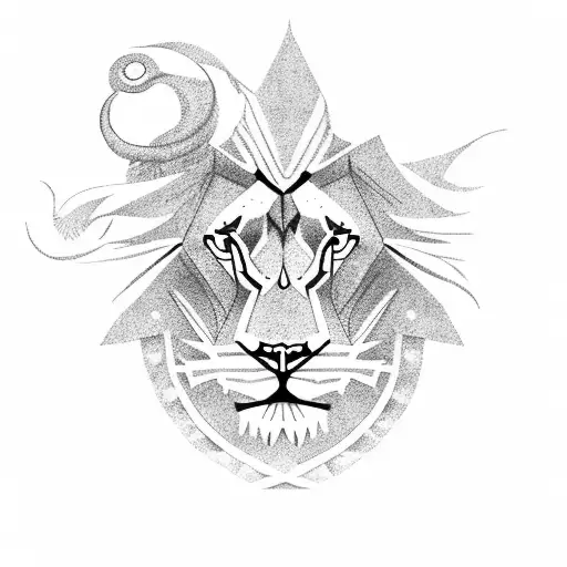 Lion With Dragon Eyes