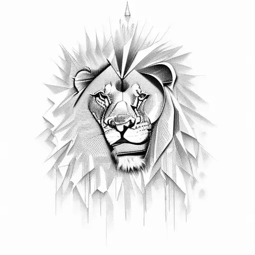 Hip Hop Lion With A Microphone