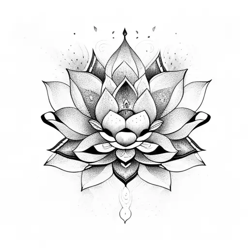 Lotus Flower With Hindu Mythology