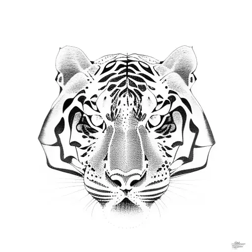 Panther And Tiger In Jungle