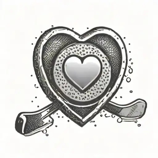 A Powerful Hockey Puck With A Heart Symbol Representing Your Girlfriend