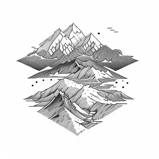 Mountain With A River