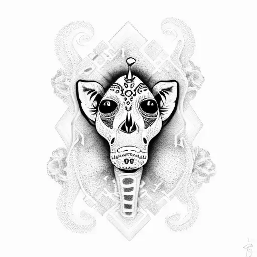 Sugar Skull Giraffe