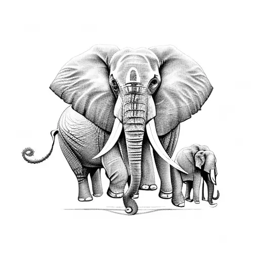 Elephant With The Dates 1934-2023 And 1936-2003 In It